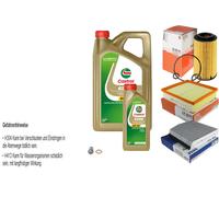 Mahle Pacchetto di Ispezione 6 L Olio castrol edge FST 5W-30 Metallo per