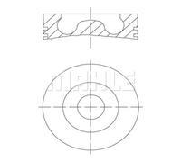 MAHLE Pistone Per Fiat Peugeot Ducato Furgone 250 100 Multijet 2.2 D CF1 CF1