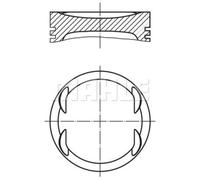MAHLE Pistone Per Ford C-Max DM2 1.6 Focus III Turnier DXA/CB7 DXA/CEU DA