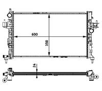Mahle Radiatore Acqua Compatibile Per Opel Combo Tour F08 F68 1.3 CDTi 1.7 X01