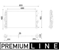 Mahle Radiatore Acqua Compatibile Per Opel Insignia A Caravan G09 2.0 Cdti 1.6