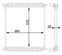 Mahle Radiatore Acqua Per Bmw 3 Serie Alfa Romeo 33 E46 330I 907A 1.7 16V