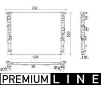 MAHLE Radiatore Acqua Per BMW 5er Touring G31 540i XDRIVE 530i 520i G30