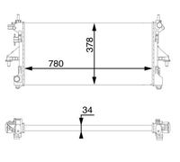 MAHLE Radiatore Acqua Per Fiat Ducato Furgone 250 180 Multijet 3.0 D 160 150