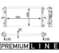 MAHLE Radiatore Acqua per Fiat Ducato Scatola 250 290 130 Multijet 2.3 D '