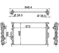 MAHLE Radiatore Acqua Per Ford S-Max Galaxy Volvo XC60 V40 Schrägheck