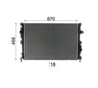 MAHLE Radiatore Acqua Per Land Rover Discovery Sport Range L550 LC LC LV
