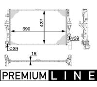 Mahle Radiatore Acqua Per Mercedes Vito Furgone W447 111 CDI 109 160 180