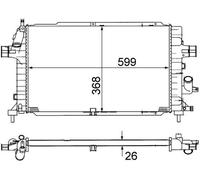MAHLE Radiatore Acqua per Opel Astra H Caravan Zafira B L35 A05 L48 L08