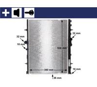 MAHLE Radiatore Acqua per Peugeot 307 Sw Citroën Xsara Break C4 I 3H 3E 3B