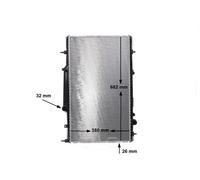 MAHLE Radiatore Acqua Per Peugeot 807 607 Citroën C8 C5 I E 9D 9U EA EB