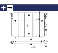 MAHLE Radiatore Acqua Per Renault Espace II J/S63 2.2 2.1 TD 2.0 J/S63