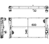 MAHLE Radiatore Acqua Radiatore Motore per BMW 3er Touring 1er E91 E81 E87 E84