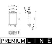 MAHLE Radiatore Acqua Radiatore Motore per Renault Clio V 1.6 e-Tech 140