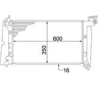 MAHLE Radiatore Acqua Radiatore Motore per Toyota Corolla ZZE12 NDE12 ZDE12 E12
