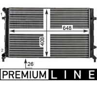 MAHLE Radiatore Acqua Radiatore Motore per VW Golf V Audi A3 1K1 1J1 5K1 5M1 521