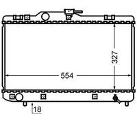 MAHLE Radiatore motore Grupo Rafredamento Cambio manuale Radiatore Rafredamento Motore Larghezza della rete 327mm Lunghezza della rete 554mm Profondità della rete 18mm CR 768 000S