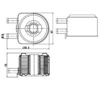 MAHLE Radiatore Olio Adatto A per Citroën C5 I Break De _ Dc _ Peugeot 406 8B