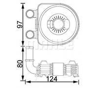 MAHLE Radiatore Olio Adatto Per Fiat Idea 350_ 500 312_ Suzuki Swift III MZ EZ
