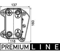 MAHLE Radiatore Olio Adatto Per Mercedes-Benz CLK C209 E-Class T-Modello S210