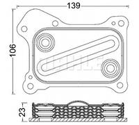MAHLE Radiatore Olio CLC 186 000s Adatto A per Audi A5 Cabriolet 8F7 8T3 8TA