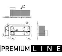 MAHLE Radiatore Olio CLC 79 000p Adatto A per BMW 3er E90 5er Touring E61 E60