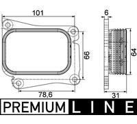 MAHLE Radiatore Olio olio motore per Mercedes-Benz W203 W204 SLK R171 200