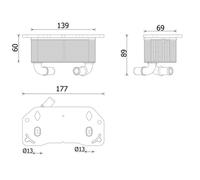 MAHLE Radiatore Olio olio motore per Volvo XC60 II 2.0 D4 T6 Ibrida AWD