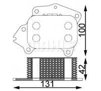 MAHLE Radiatore Olio per Peugeot 206 Hatchback 2A/C Partner Pritsche/Telaio