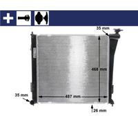 MAHLE CR 848 000S Radiatore motore