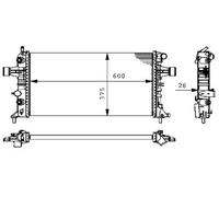 MAHLE Radiatore Radiatore Acqua Motore Per Opel Astra G CC F48 F08 F35 T98 F67