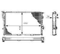 Mahle Radiatore Refrigerante Motore Per Bmw 5 Serie E39 525Tds 525Td E38 725Tds