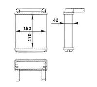 MAHLE Scambiatore calore, Riscaldamento abitacolo AH128000P