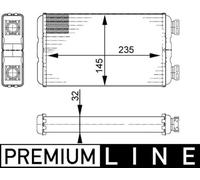 MAHLE AH 138 000P Scambiatore calore per riscaldamento abitacolo