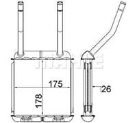 MAHLE AH 140 000S Scambiatore calore per riscaldamento abitacolo