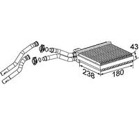 MAHLE ORIGINAL AH 200 000P Scambiatore calore per riscaldamento abitacolo