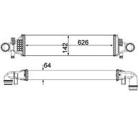 MAHLE Scambiatore Di Calore Ladeluft Per Mercedes-Benz GLA Classe X156