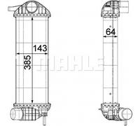 MAHLE Scambiatore Di Calore Ladeluft Per Renault Kangoo/Grand KW0/1_ FW0/1_