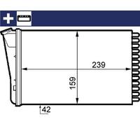 MAHLE Scambiatore di Calore Radiatore Adatto A per Opel Omega B 2.2 16V 2.0