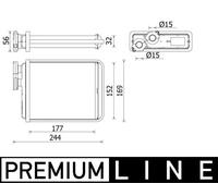 MAHLE Scambiatore Di Calore Radiatore Per Citroën C3 II 1.2 VTi 82 1.4 C4 Cactus