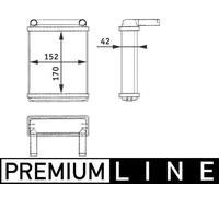 MAHLE Scambiatore Di Calore Radiatore Per Mercedes-Benz Sprinter 3-T Furgone 313