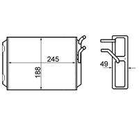MAHLE Scambiatore di Calore Radiatore per Volvo 940 II Combo 2.3Ti 2.0 Turbo 740