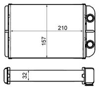 MAHLE Scambiatore Di Calore Riscaldamento Per Fiat Bravo II 1.4 T-Jet Stilo