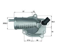 MAHLE Termostato Liquido 87°C Per Mercedes-Benz T-Modello TH 10 87