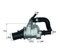 MAHLE Termostato Liquido 88°C Per Fiat Stilo Multi Wagon Bravo II TI 146 88