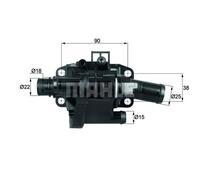 MAHLE Termostato Liquido Con Guarnizione 83°C Per Citroën C4 Picasso I TH 41 83