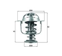 MAHLE ORIGINAL TX 197 71D Termostato motore