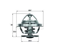 MAHLE Termostato Refrigerante Con Guarnizione 75°C Per Mercedes-Benz SL Coupe