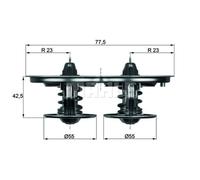 MAHLE Termostato Refrigerante con Guarnizione 80.87°C TX 32D