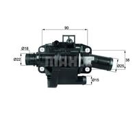 MAHLE Termostato Refrigerante con Guarnizione 83°C per Citroën C4 Picasso I